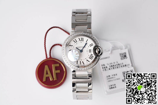 Ballon Bleu De Cartier 28MM W4BB0015 AF Factory Diamond-set Bezel