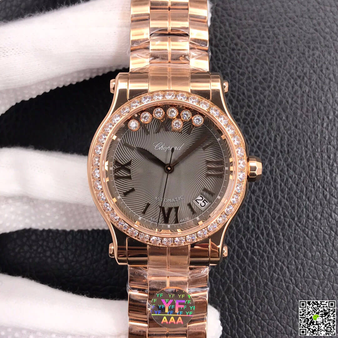 Chopard Happy Diamonds 274808-5015 YF Factory Rose Gold Dark Gray Dial