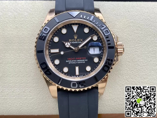 Rolex Yacht Master M126655-0002 Clean Factory Rose Gold Black Dial