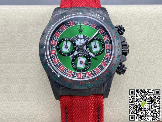 Rolex Daytona Cosmograph Carbon Fiber Diw Custom Version Noob Factory Green Dial