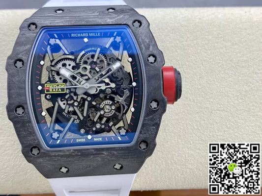 Richard Mille RM35-02 Carbon Fiber T+ Factory White Rubber Strap