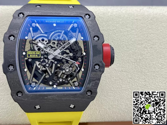Richard Mille RM35-02 NTPT Carbon Fiber T+ Factory Yellow Rubber Strap