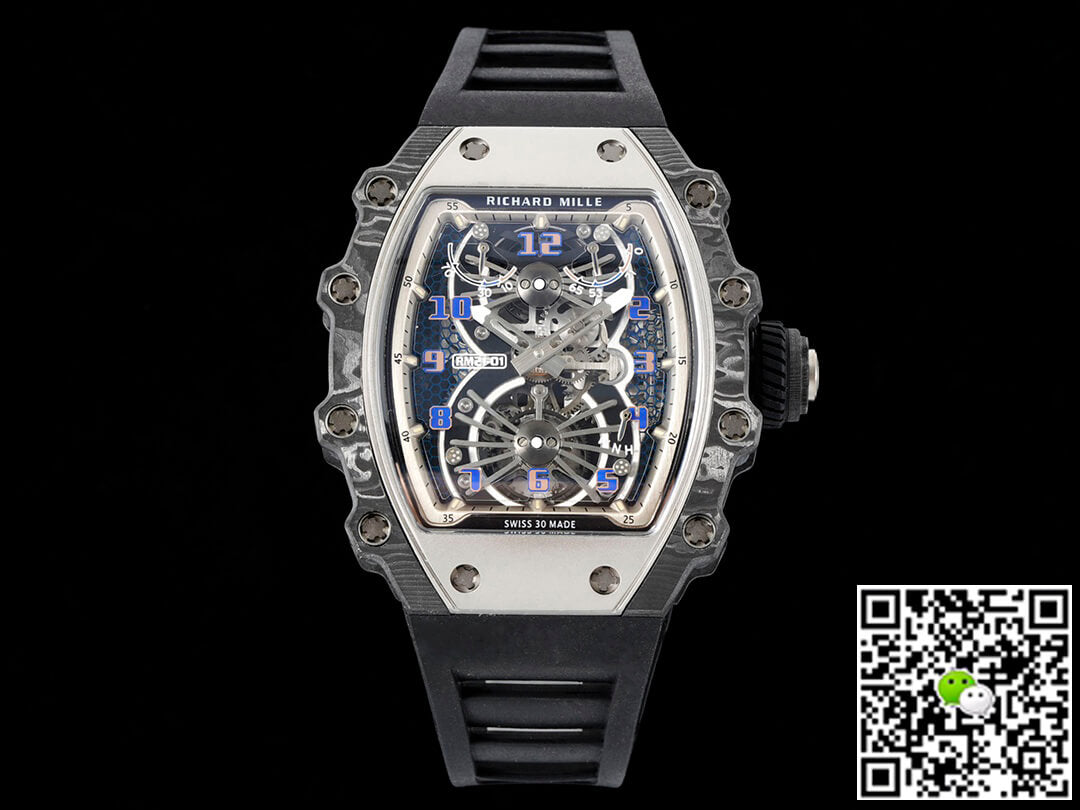 Richard Mille RM21-01 RM Factory Tourbillon Skeleton Dial Black Strap
