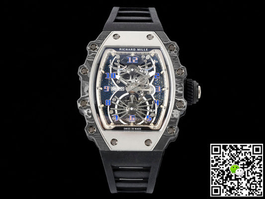 Richard Mille RM21-01 RM Factory Tourbillon Skeleton Dial Black Strap