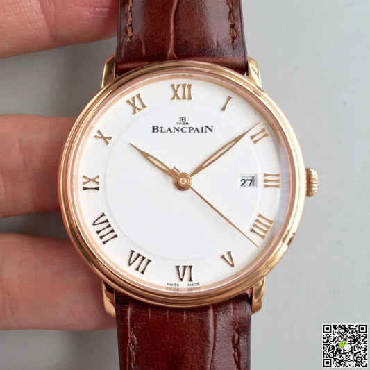 Blancpain Villeret 6651-3642-55B ZF Factory Rose Gold White Dial