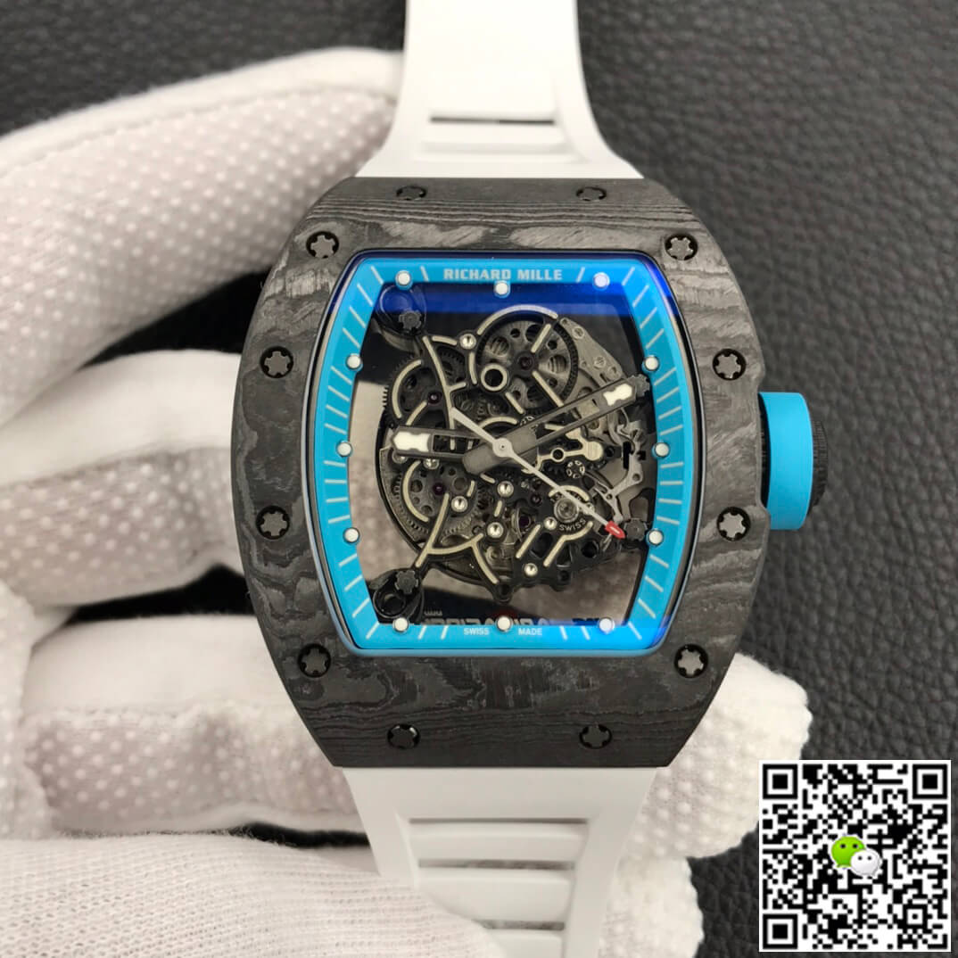 Richard Mille RM055 ZF Factory White Rubber Strap