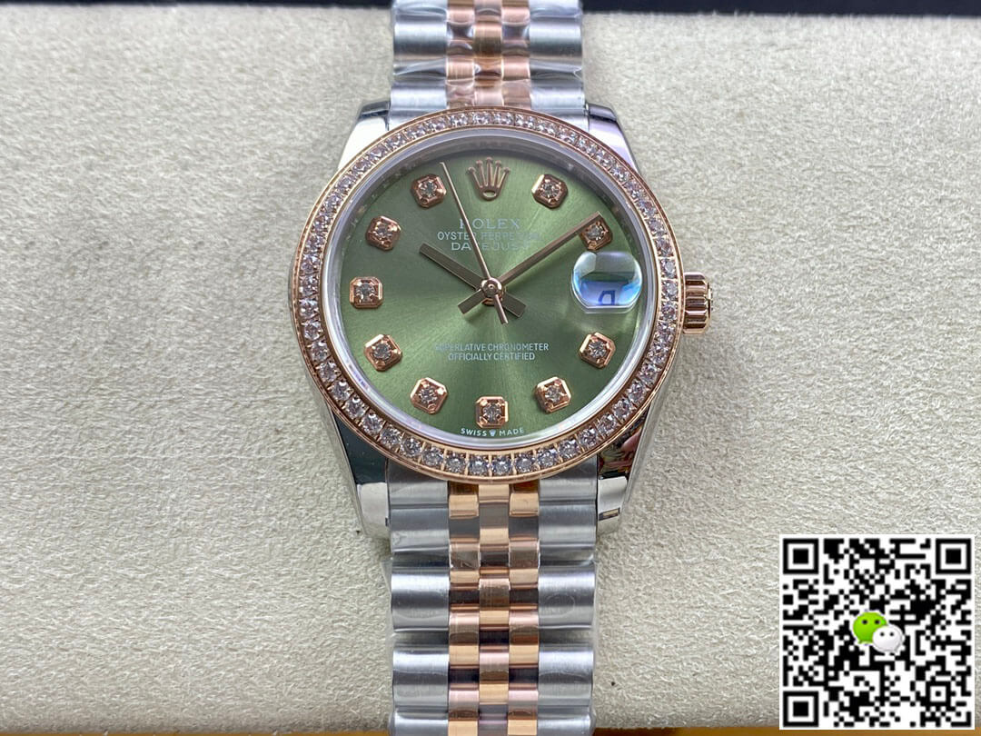 Rolex Datejust 31MM EW Factory Diamond-set Green Dial