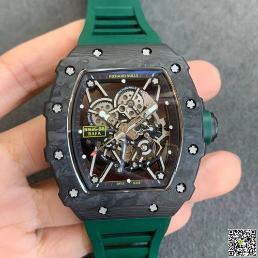 Richard Mille RM035-02 KV Factory V3 Carbon Fiber Green Strap