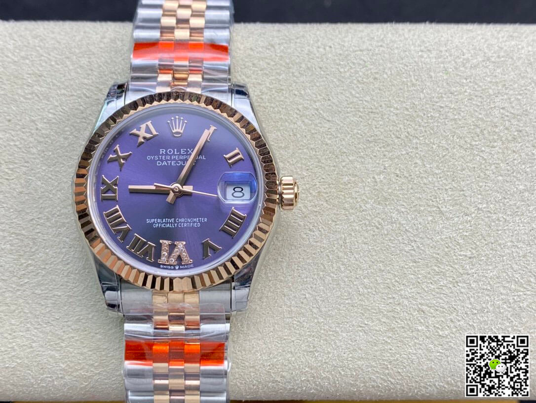 Rolex Datejust M278271-0020 TW Factory Diamond Eggplant Purple Dial