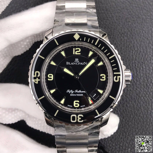 Blancpain Fifty Fathoms 5015 ZF Factory Stainless Steel Black Dial