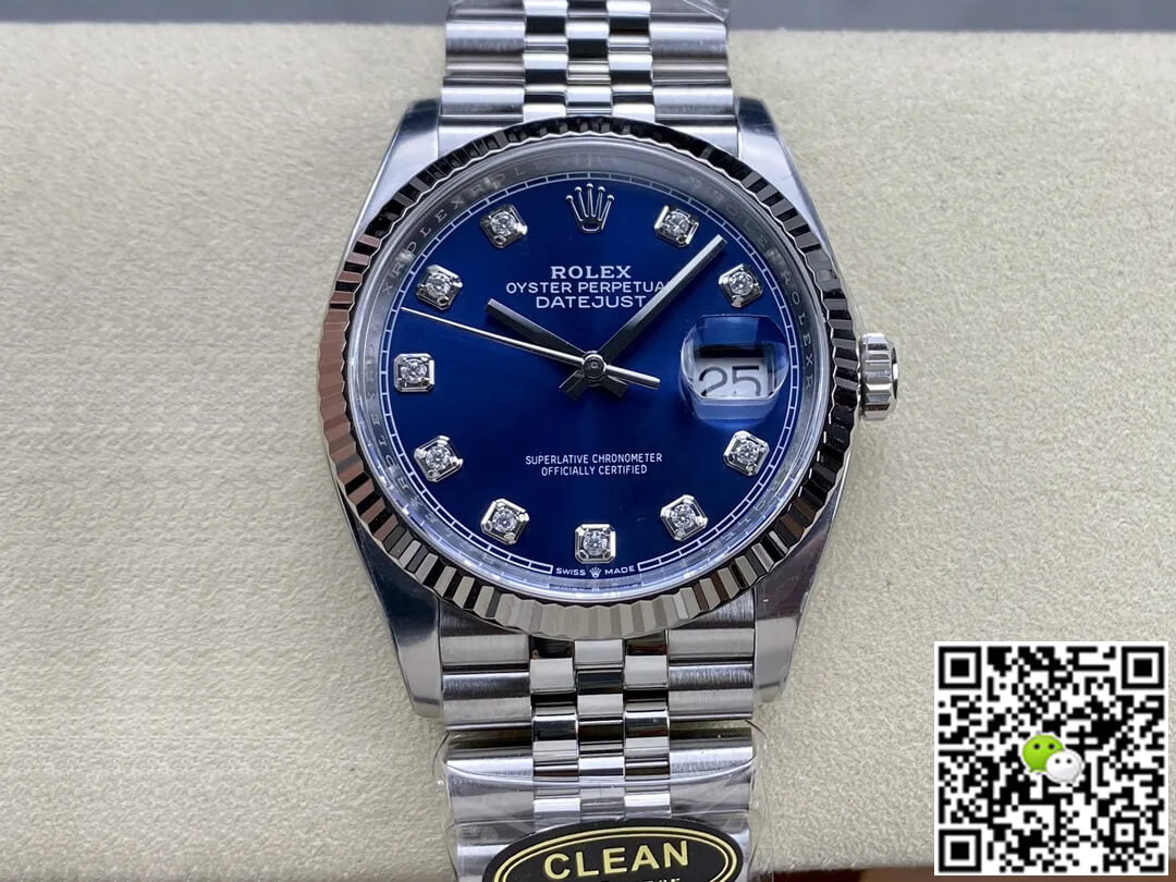 Rolex Datejust M126234-0037 36MM Clean Factory Blue Diamond Dial