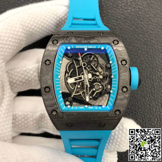 Richard Mille RM055 ZF Factory Blue Rubber Strap