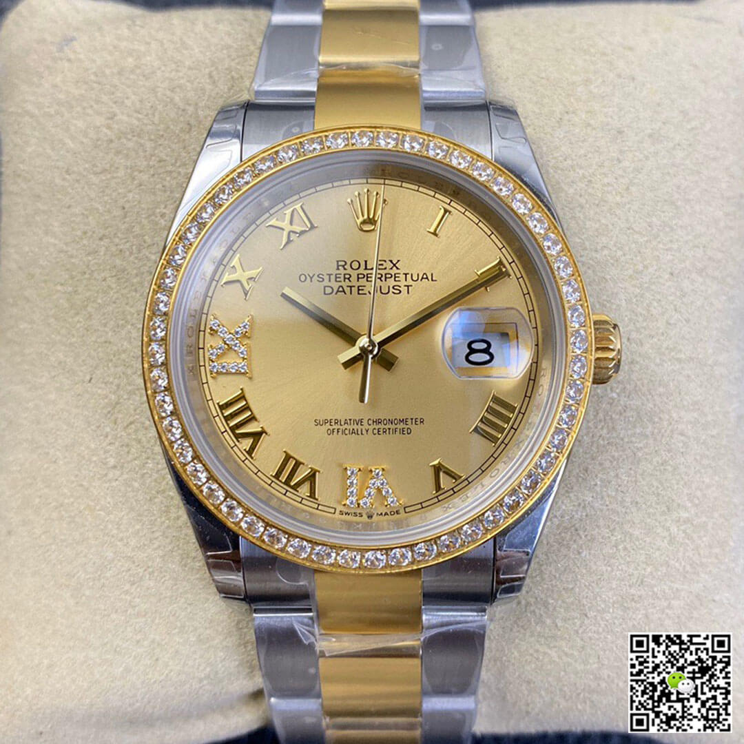Rolex Datejust 126283 EW Factory Diamond Gold Dial