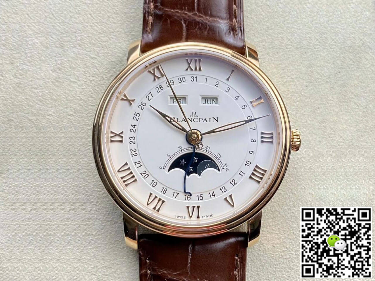 Blancpain Villeret 6654-3642-55B OM Factory V3 Rose Gold Case
