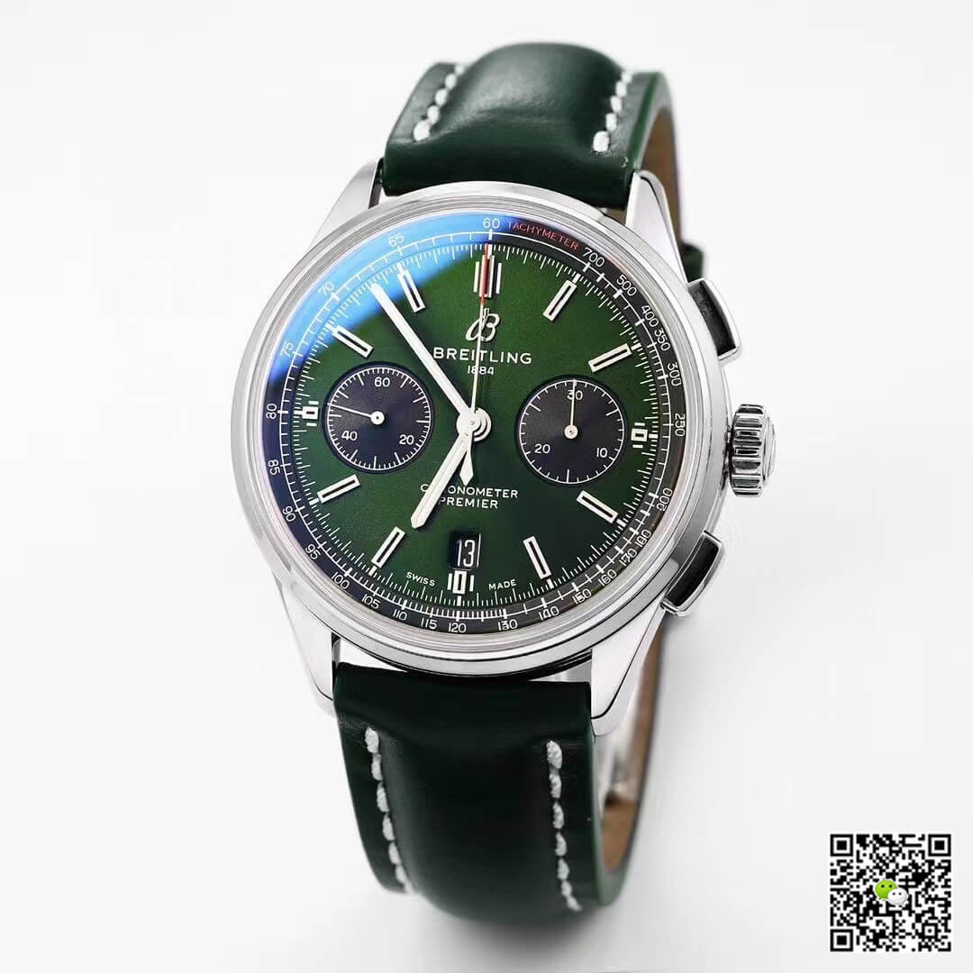 Breitling Premier B01 Chronograph AB0118A11L1X1 GF Factory V2 Green Dial