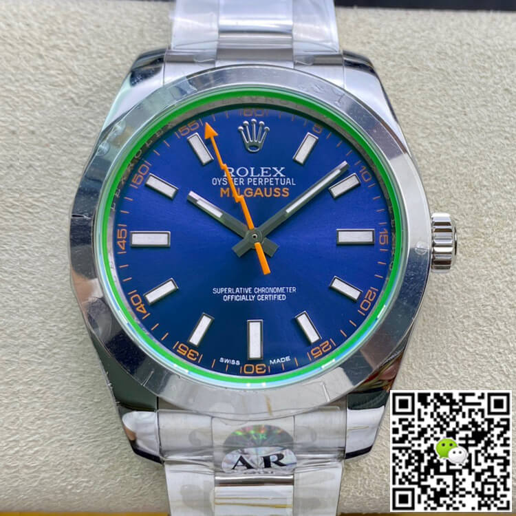 Rolex Milgauss 116400GV AR Factory Blue Dial