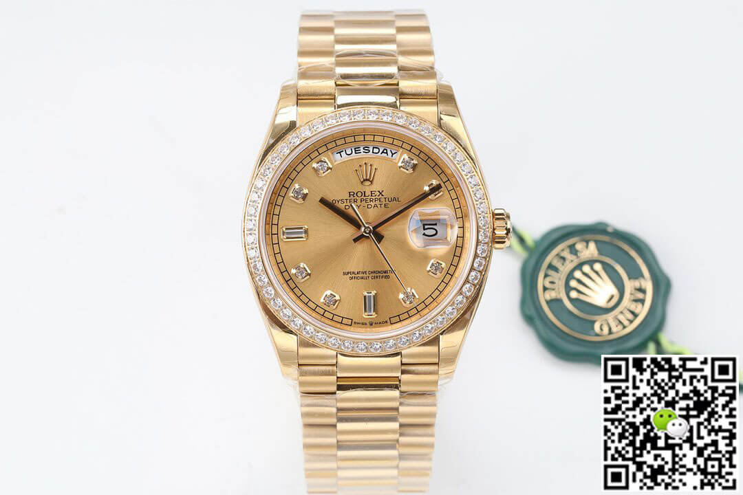 Rolex Day Date M128348RBR-0008 EW Factory Yellow Gold