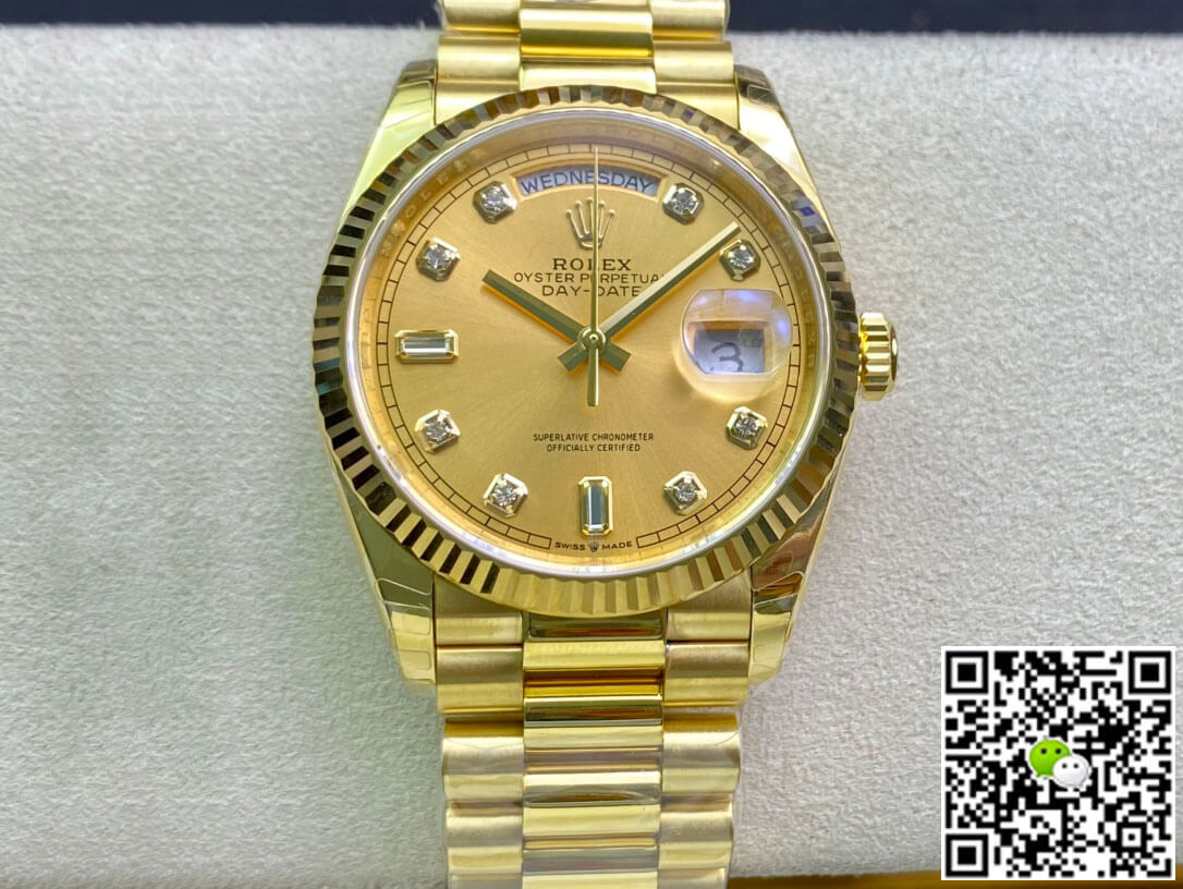 Rolex Day-Date M128238-0008 Yellow Gold EW Factory Champagne Dial