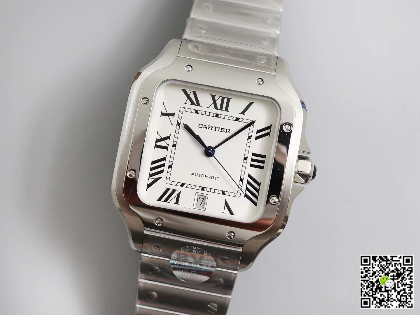 Cartier Santos WSSA0009 BV Factory White Dial