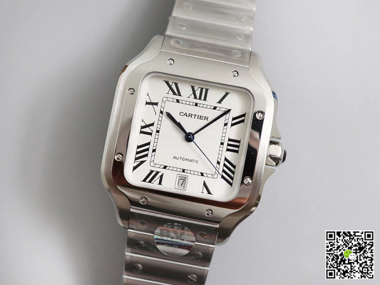 Cartier Santos WSSA0009 BV Factory White Dial