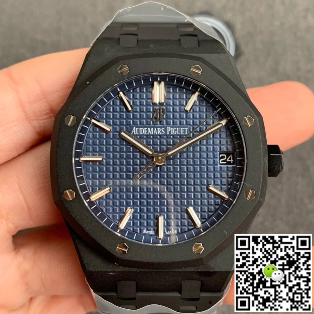 Audemars Piguet Royal Oak 15500 DLC Version ZF Factory Frosted Blue Dial