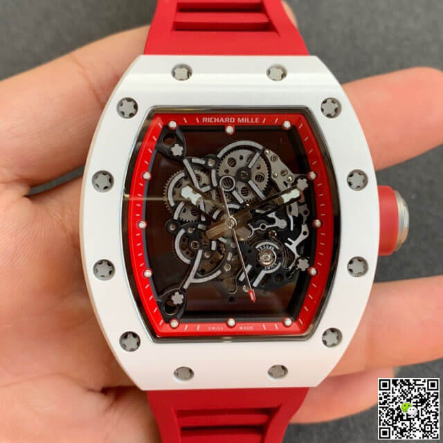 Richard Mille RM055 KV Factory V2 Red Rubber Strap