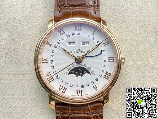 Blancpain Villeret 6654 OM Factory V3 Leather Strap
