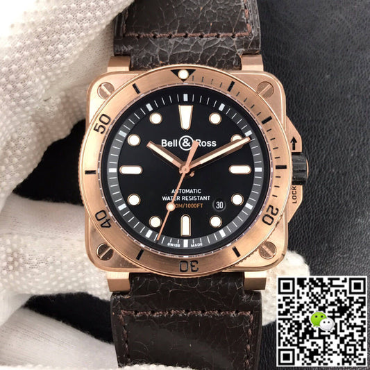 Bell & Ross BR0392-D-BL-BR/SCA Black Dial
