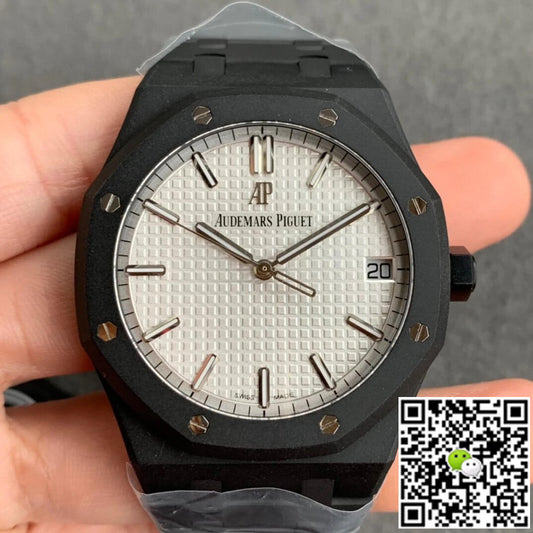 Audemars Piguet Royal Oak 15500 DLC Version ZF Factory Frosted White Dial