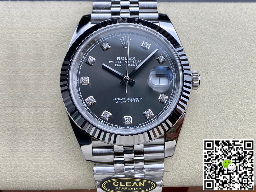 Rolex Datejust M126334-0006 Clean Factory Diamond Gray Dial