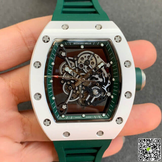 Richard Mille RM055 KV Factory V2 Green Rubber Strap