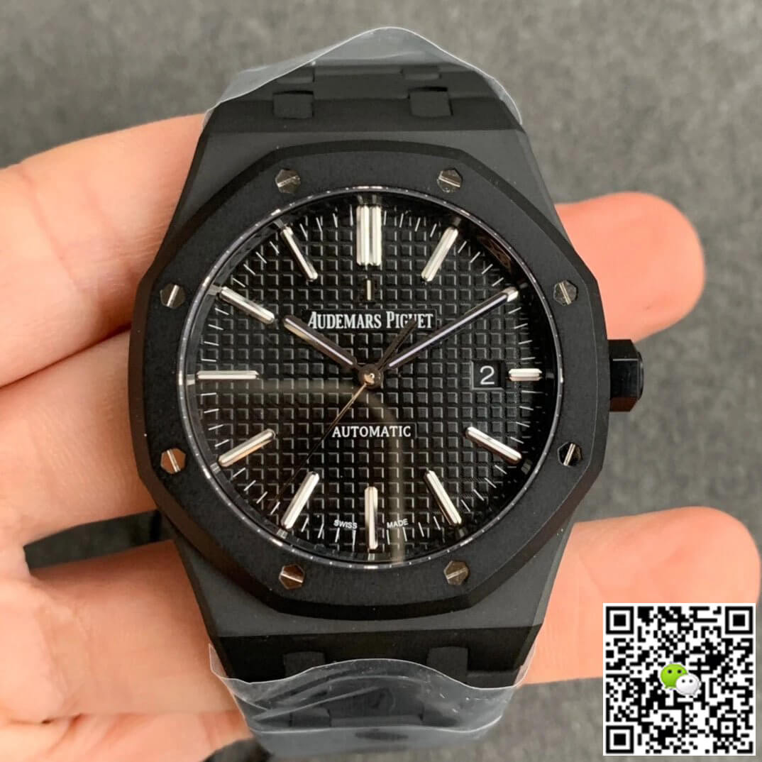 Audemars Piguet Royal Oak 15400 DLC Version ZF Factory Frosted Black Dial