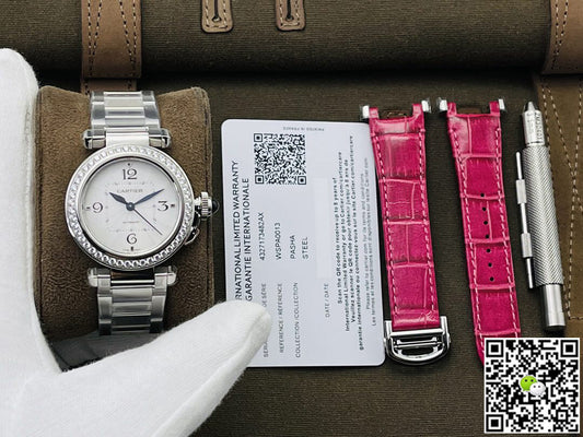 Cartier Pasha 35MM BV Factory Stainless Steel Diamond Bezel