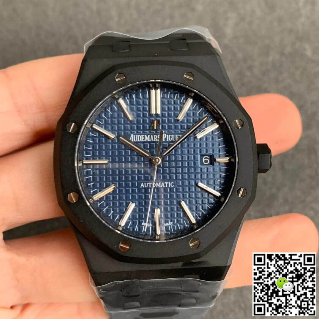 Audemars Piguet Royal Oak 15400 DLC Version ZF Factory Frosted Blue Dial