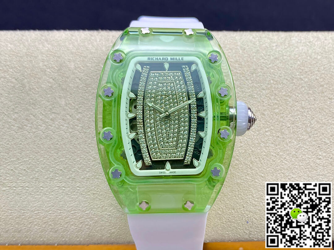 Richard Mille RM07-02 Pink Lady Sapphire RM Factory White Rubber Strap