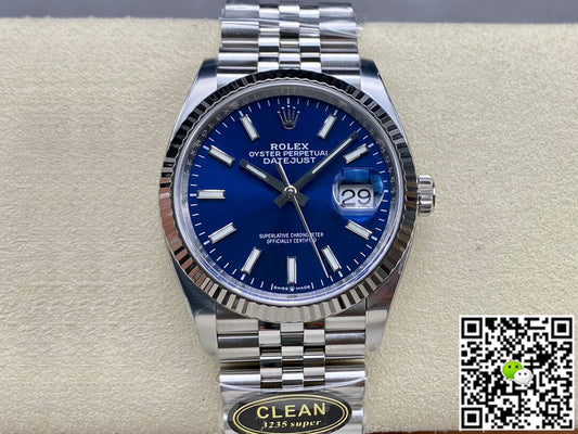 Rolex Datejust M126234-0017 36MM Clean Factory Blue Dial