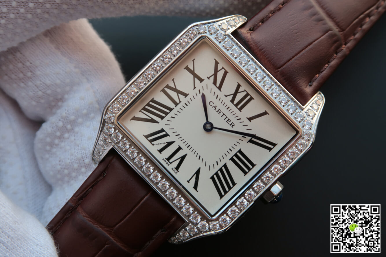 Cartier Santos WH100651 V6 Factory White Dial