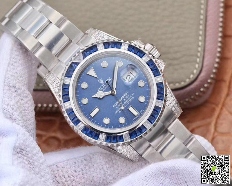 Rolex Submariner Date 116619LB Diamond Customized Edition GS Factory Blue Dial