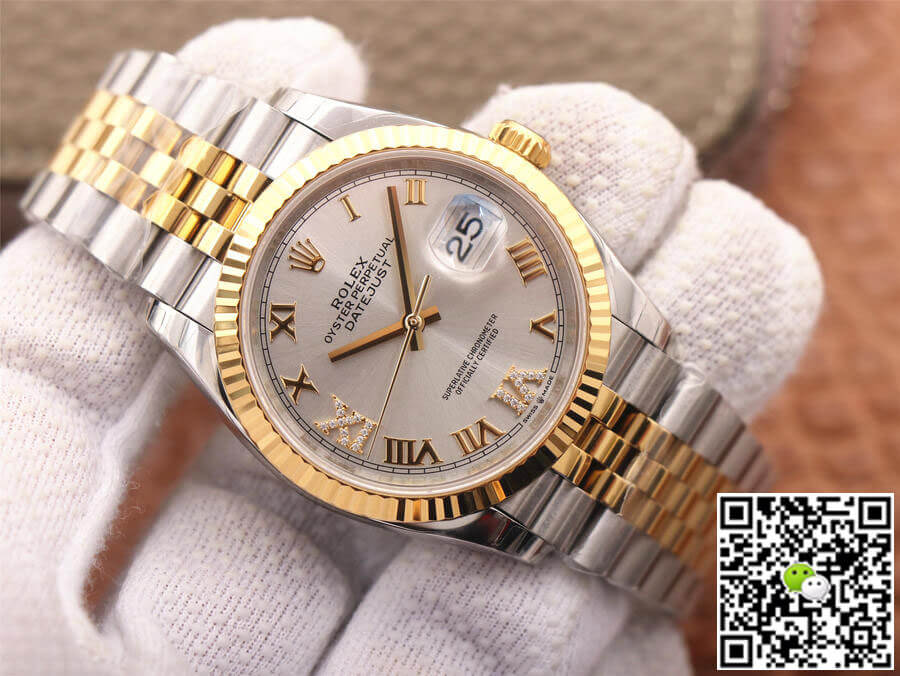 Rolex Datejust M126233-0031 EW Factory Yellow Gold Diamond Dial