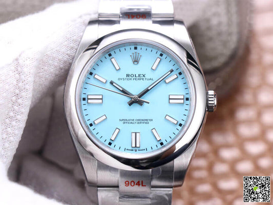Rolex Oyster Perpetual M124300-0006 41MM EW Factory Turquoise Blue Dial