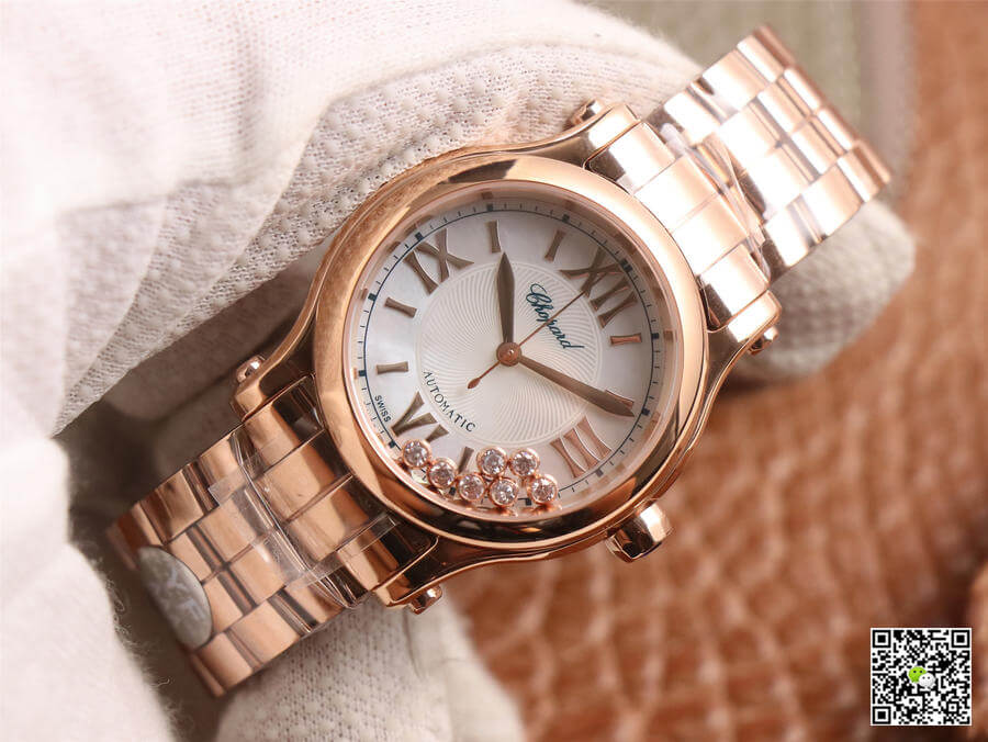 Chopard Happy Sport 274808-5002 YF Factory White Dial Rose Gold
