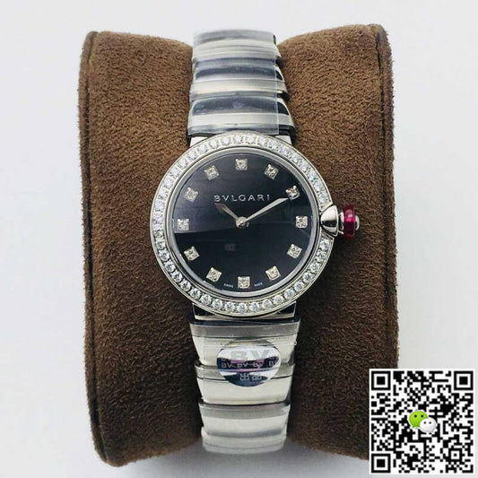 Bvlgari LVCEA BV Factory Stainless Steel Diamond Bezel