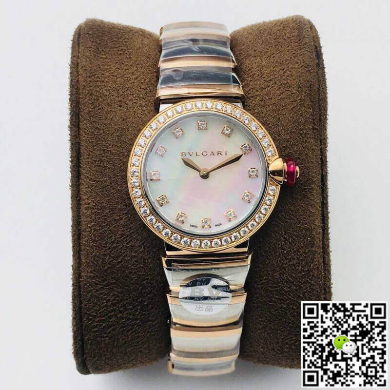 Bvlgari LVCEA 102475 BV Factory Rose Gold Diamond Bezel