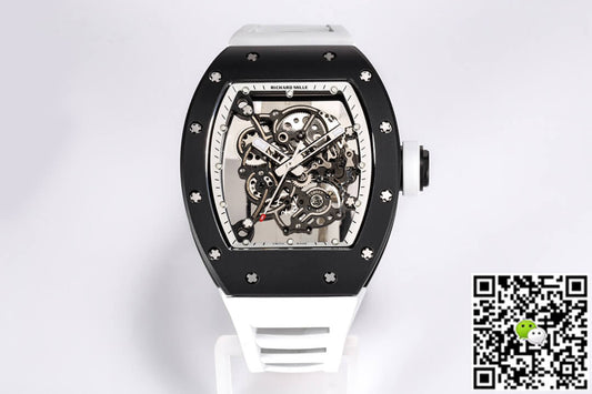 Richard Mille RM-055 BBR Factory White Rubber Strap