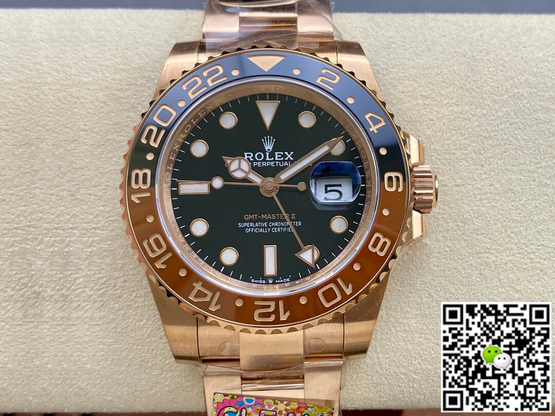 Rolex GMT Master II M126715CHNR-0001 Clean Factory Rose Gold