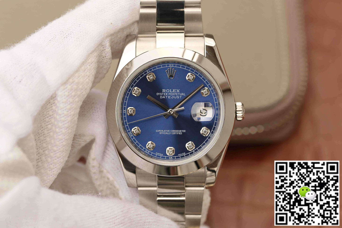 Rolex Datejust M126300 EW Factory Stainless Steel Blue Dial