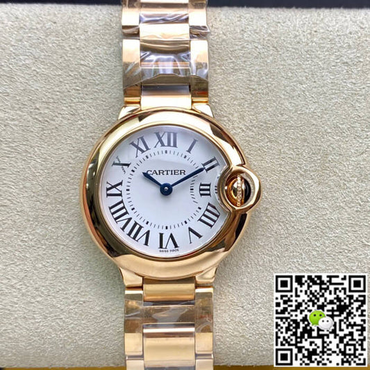 Ballon Bleu De Cartier 28MM WGBB0007 V6 Factory Rose Gold