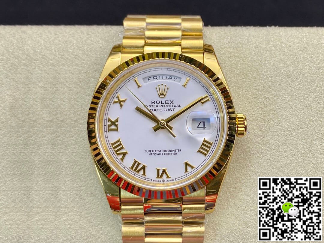 Rolex Day-Date M128238 EW Factory White Dial Roman Time Scale