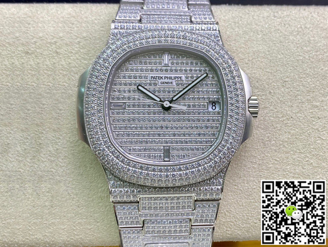 Patek Philippe Nautilus 5719/10G-010 PPF Factory V4 Silver Diamond