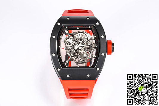 Richard Mille RM-055 BBR Factory Ceramic Case Red Strap